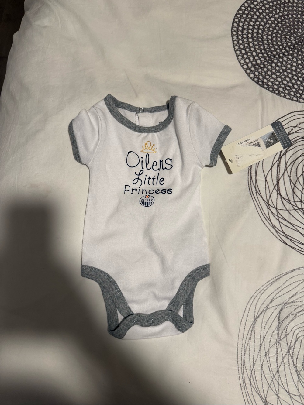 NHL White & Gray Oilers "Little Princess"